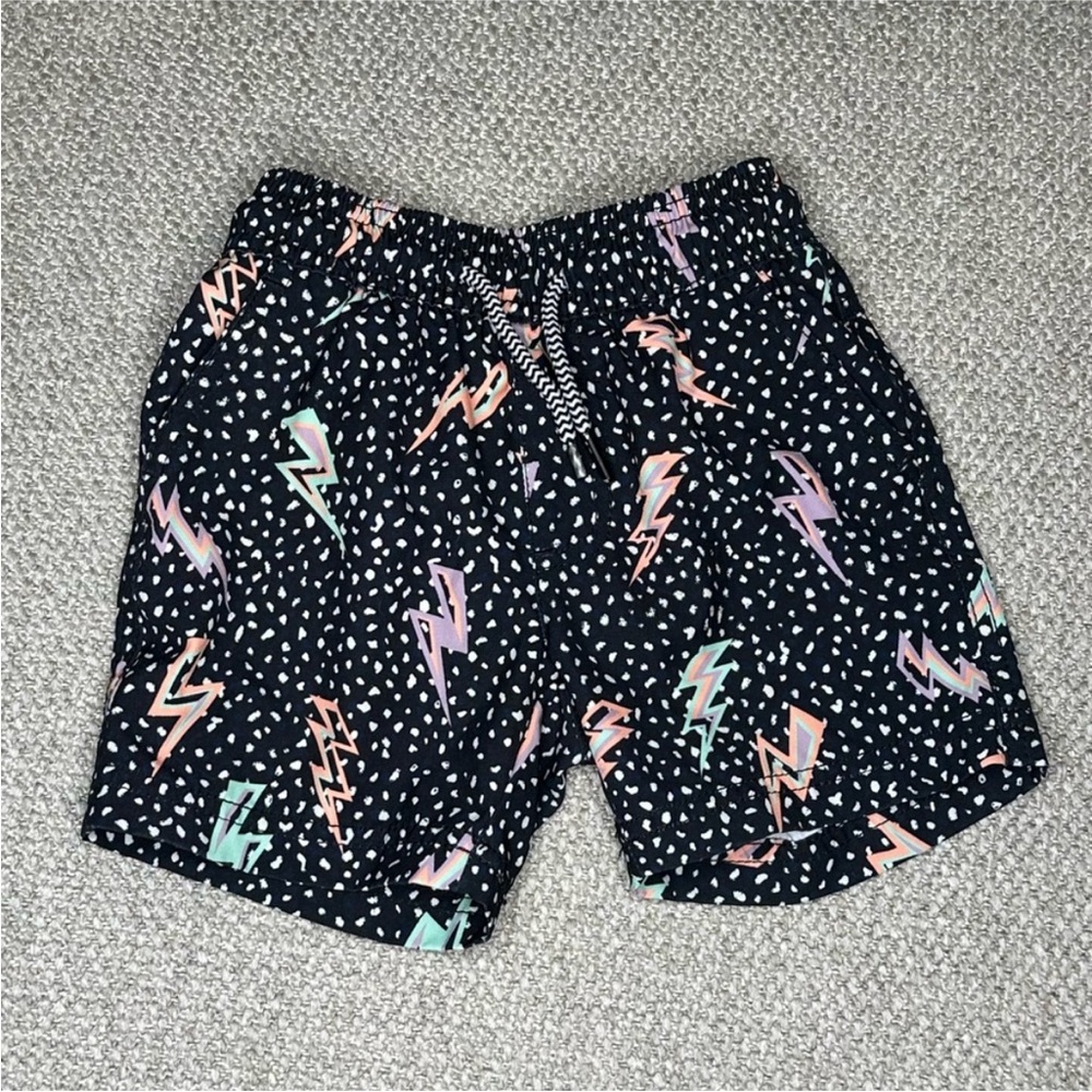 80’s Style Boys Swim Trunks